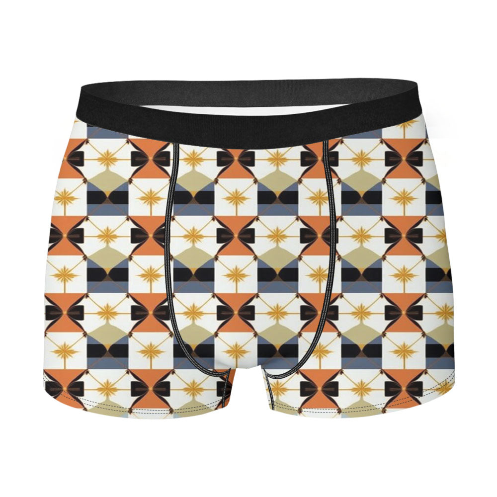 A Pattern With A Geometric Pattern Men's Boxer Briefs