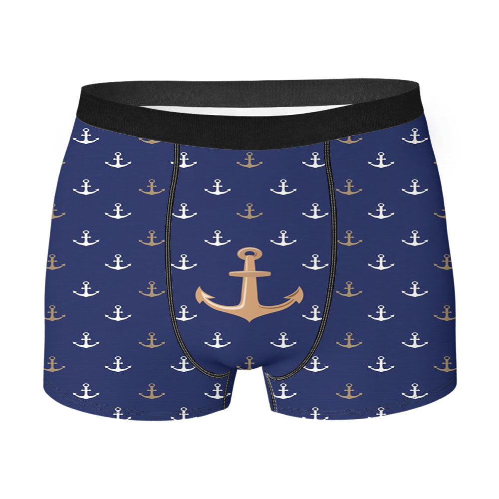 Anchor Pattern Men's Boxer Briefs