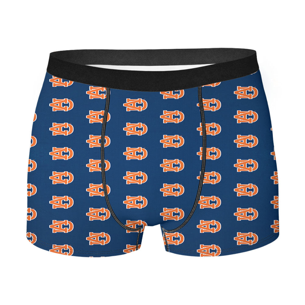 Auburn Tigers Team Pattern Logo Men's Boxer Briefs