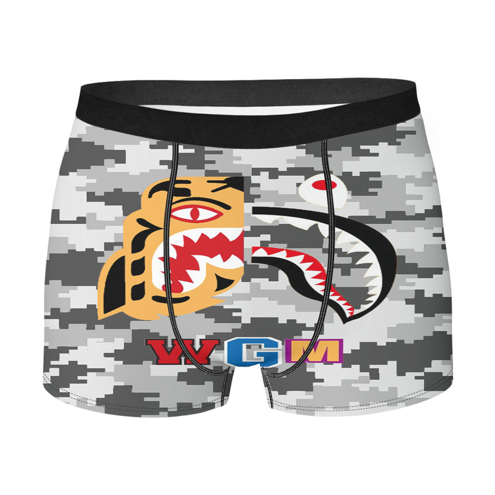 Bape Tiger Shark Grey 8 Bit Men's Boxer Briefs