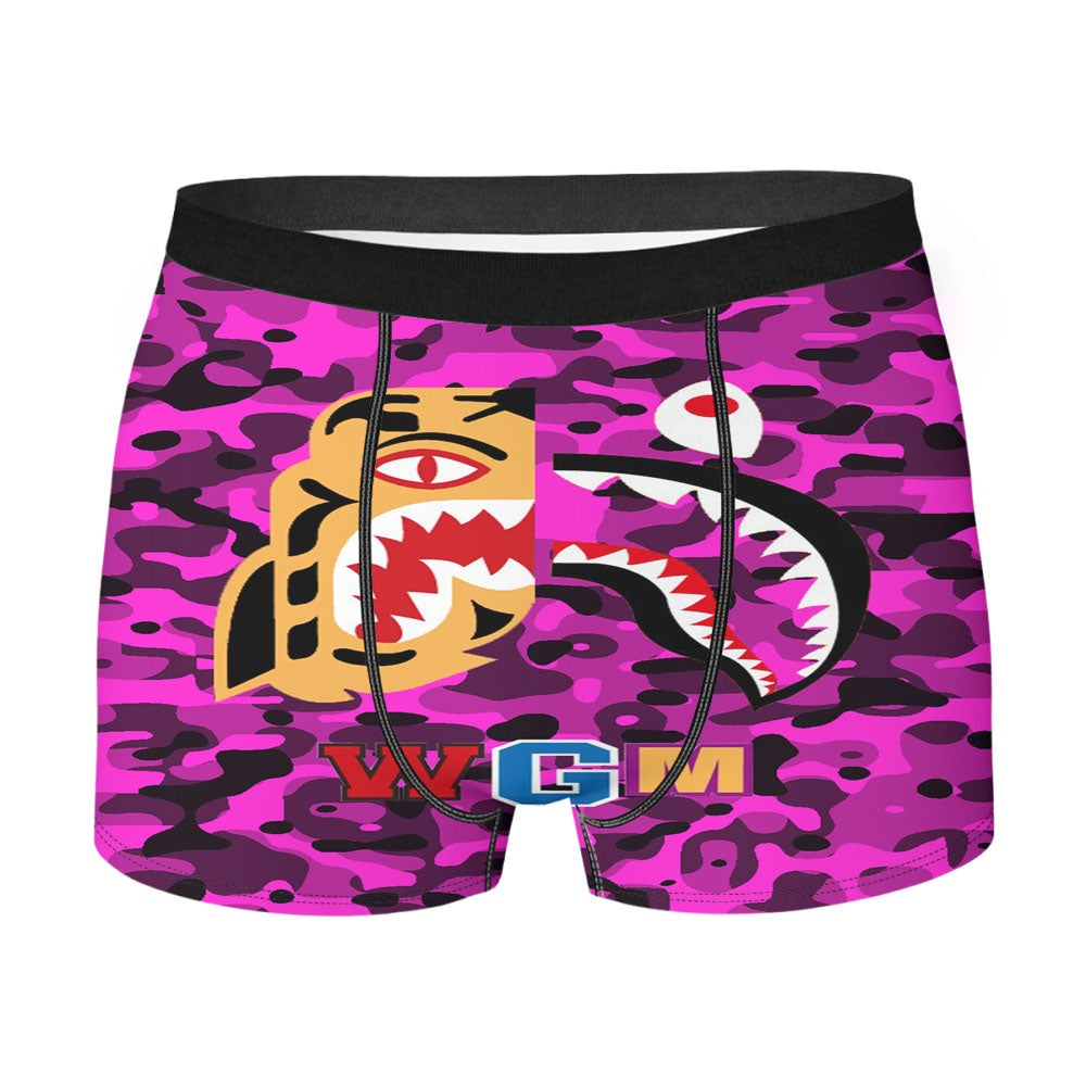 Bape Tiger Shark Purple Men's Boxer Briefs