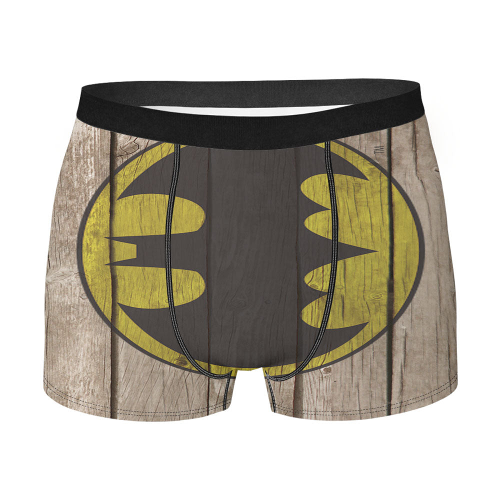 Batman Wood Logo Men's Boxer Briefs