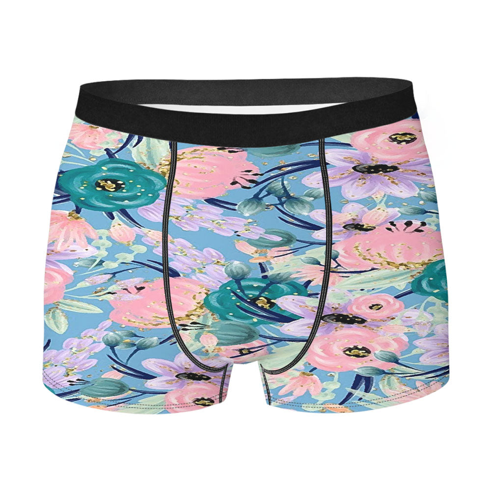 Begonia Flower Art Men's Boxer Briefs