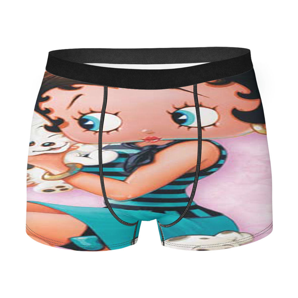 Betty Boop Holding Puppy Men's Boxer Briefs