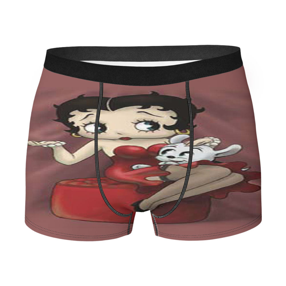 Betty Boop With Dog Small Men's Boxer Briefs