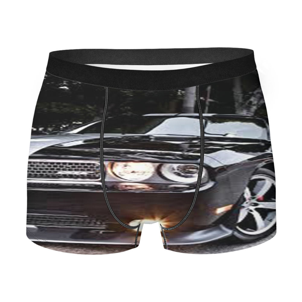 Black Dodge Challenger Men's Boxer Briefs