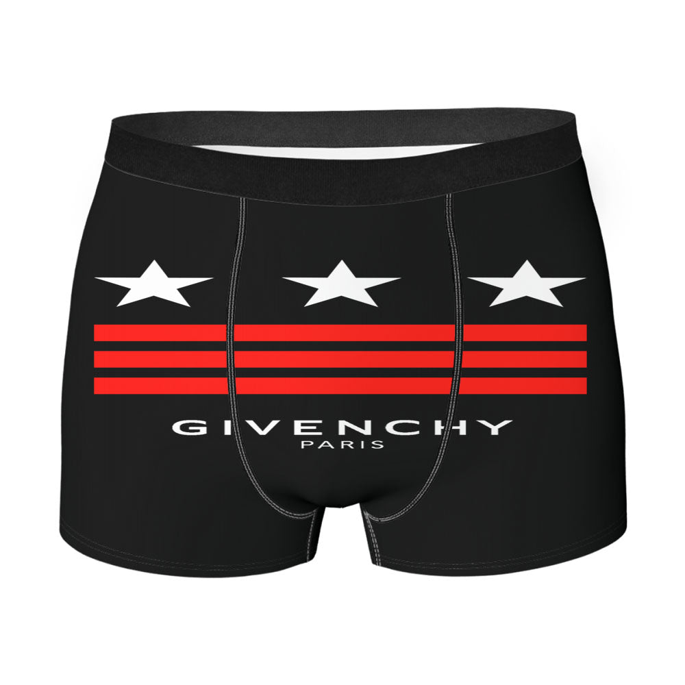 Black Givenchy Paris 2 Men's Boxer Briefs