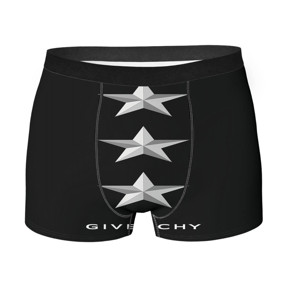 Black Givenchy Paris Star Men's Boxer Briefs