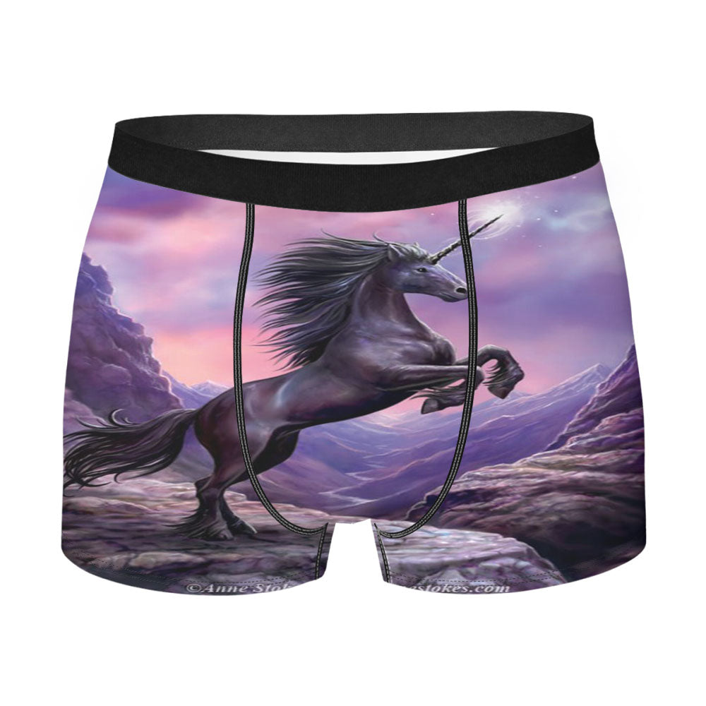 Black Horse Unicorn Men's Boxer Briefs