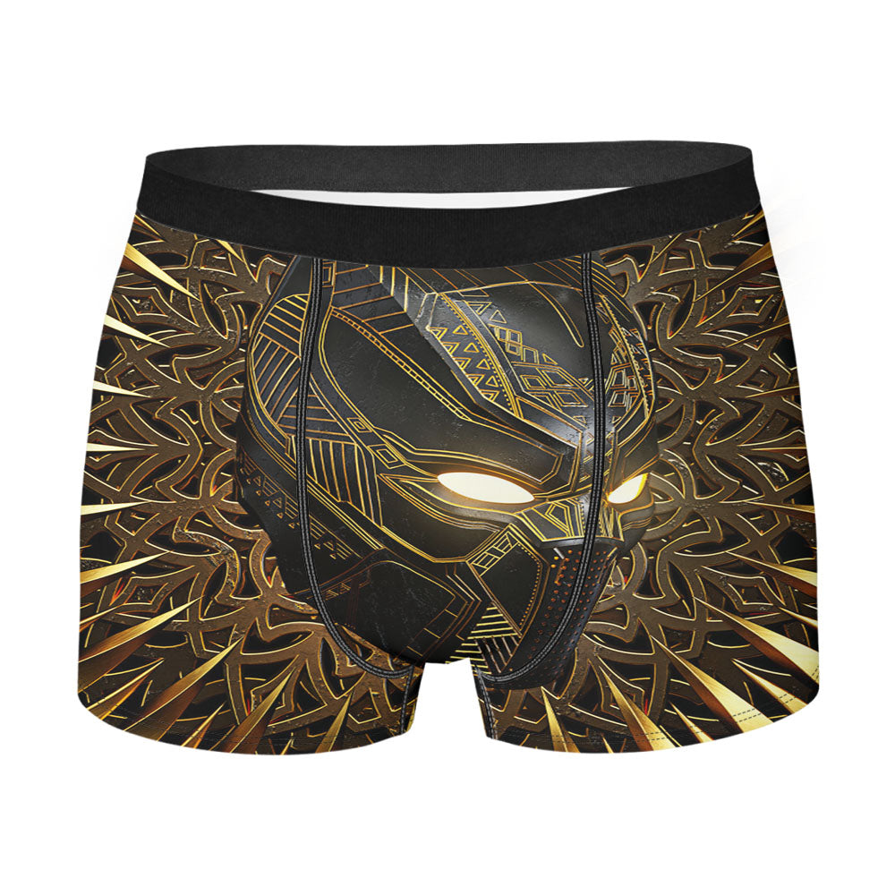 Black Panther Gold Mask Men's Boxer Briefs