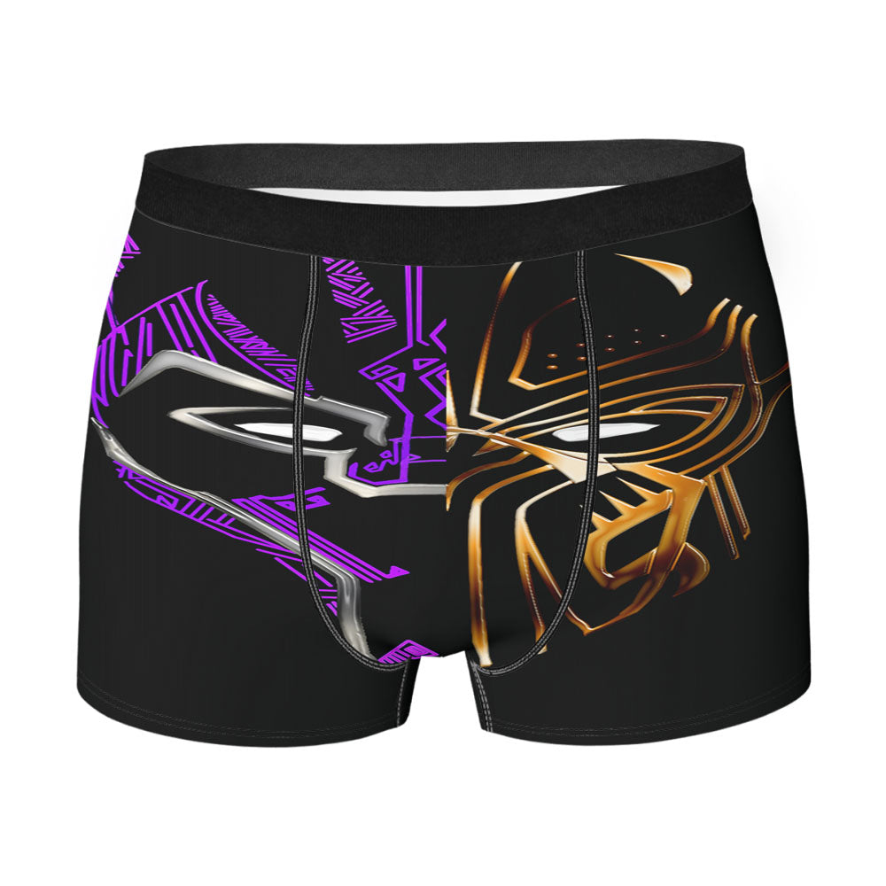 Black Panther Golden Purple Men's Boxer Briefs
