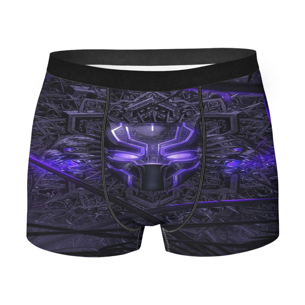 Black Panther Purple Mask Men's Boxer Briefs