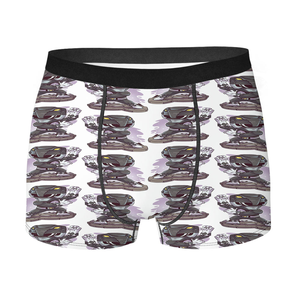 Black Ranger Power Rangers Collage Pattern Men's Boxer Briefs
