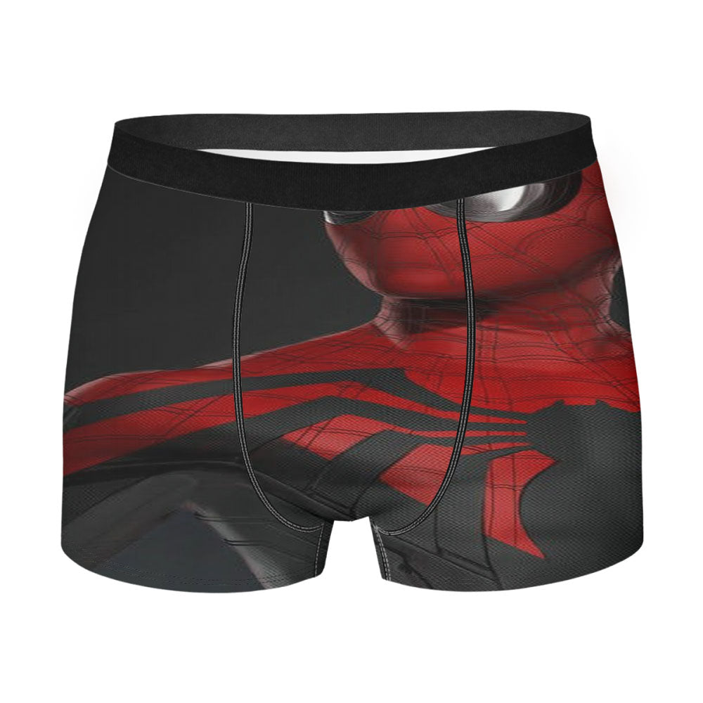 Black Red Spiderman Costume Men's Boxer Briefs