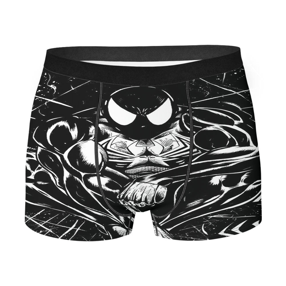 Black Spider Man Cartoon Art Men's Boxer Briefs