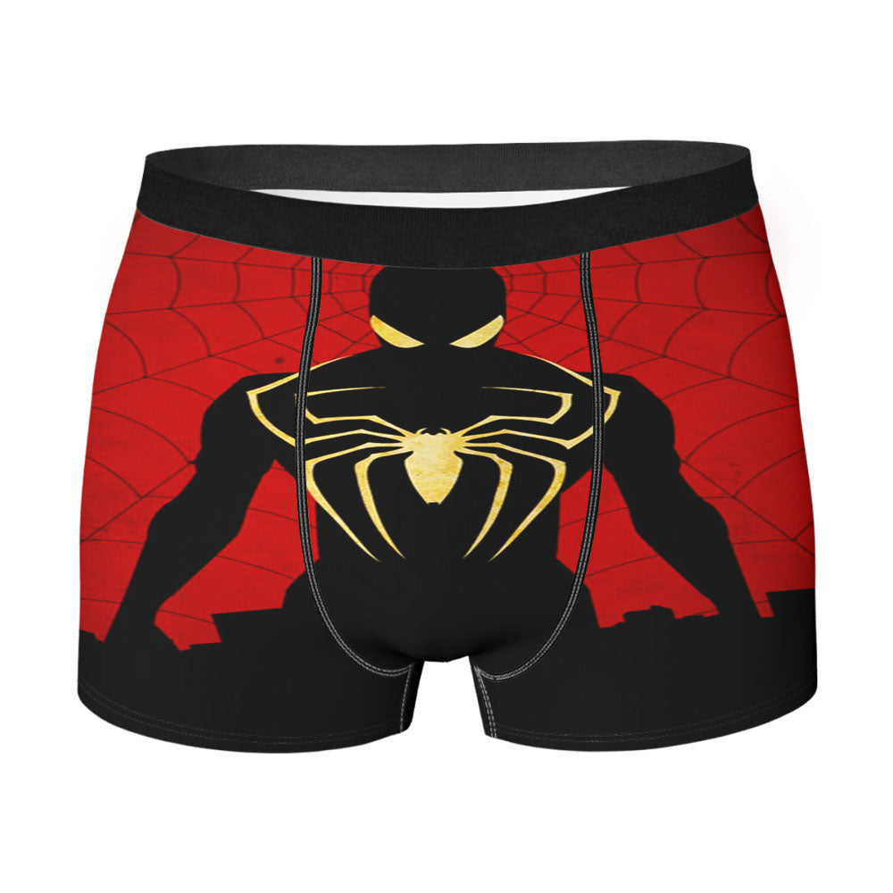 Black Spider Man Vector Men's Boxer Briefs