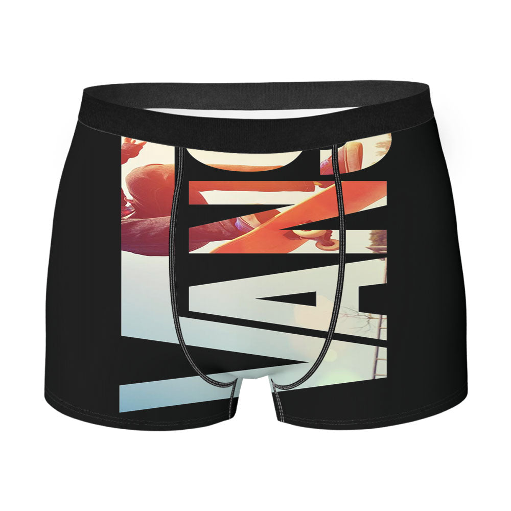 Black Vans Logo Skate Men's Boxer Briefs
