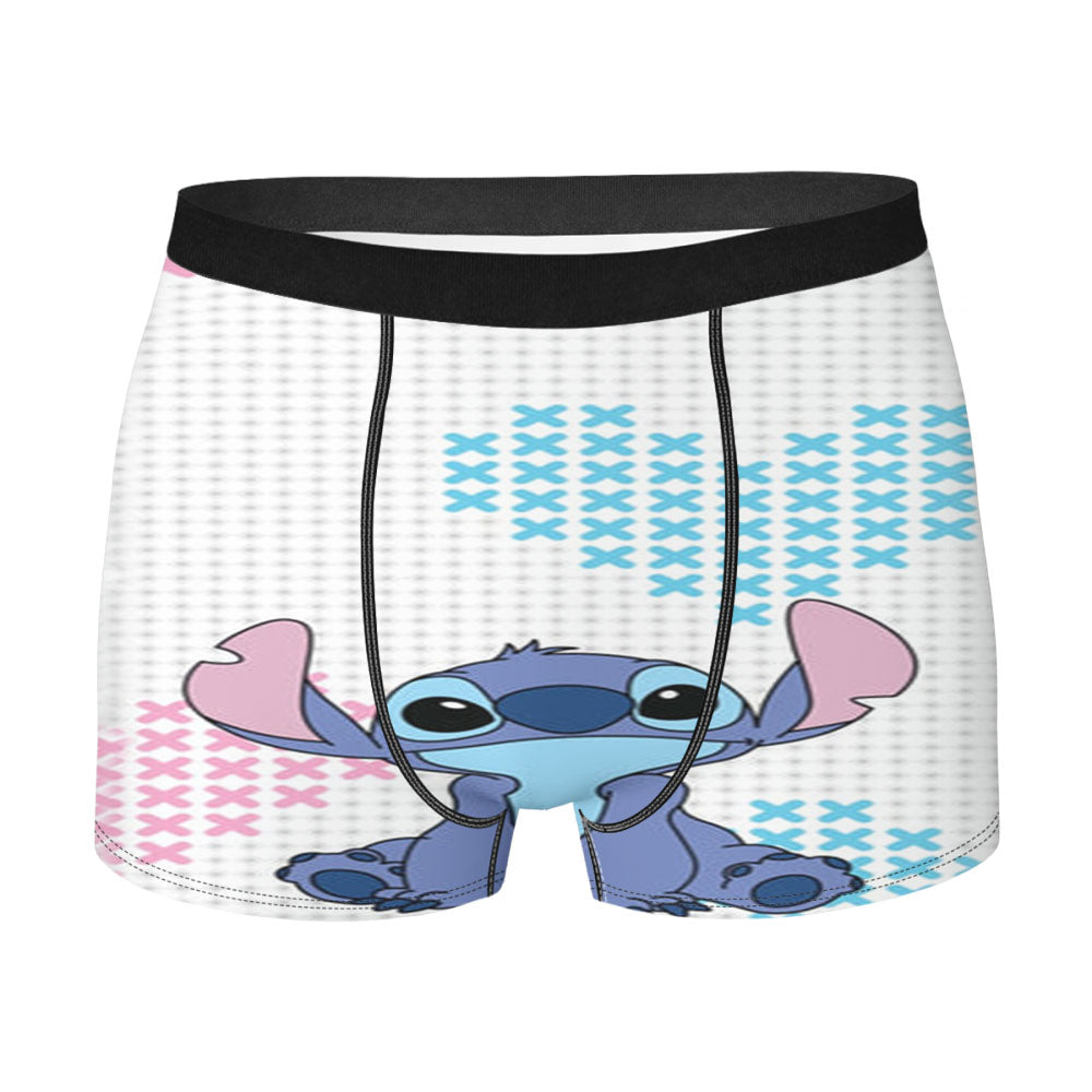 Blue Alien Hearts Men's Boxer Briefs
