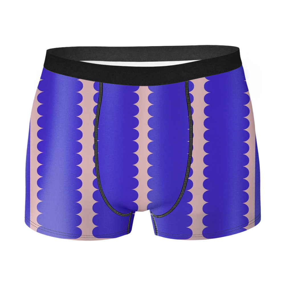Blue Blush Cloud Patterns Men's Boxer Briefs