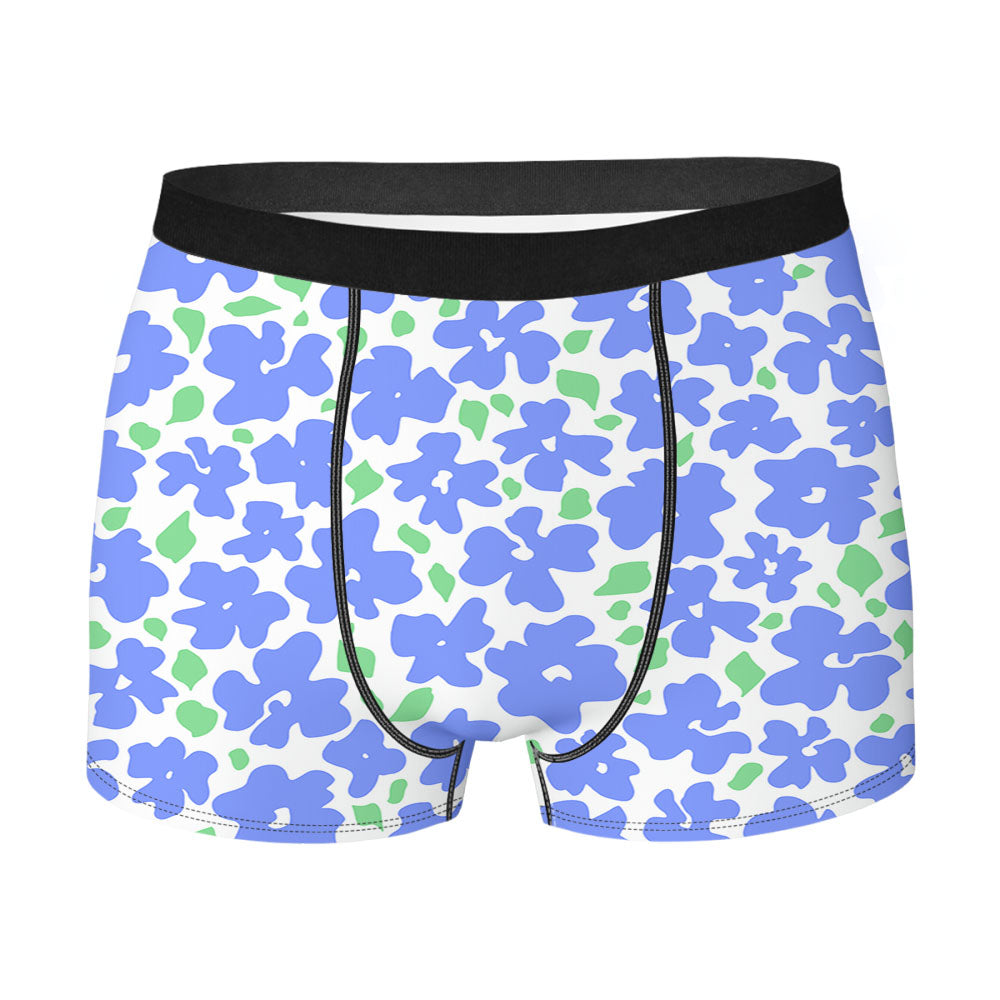 Blue Spring Flowers Men's Boxer Briefs