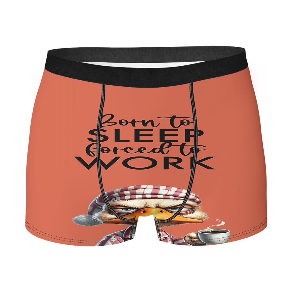 Born To Sleep Forced To Work Men's Boxer Briefs