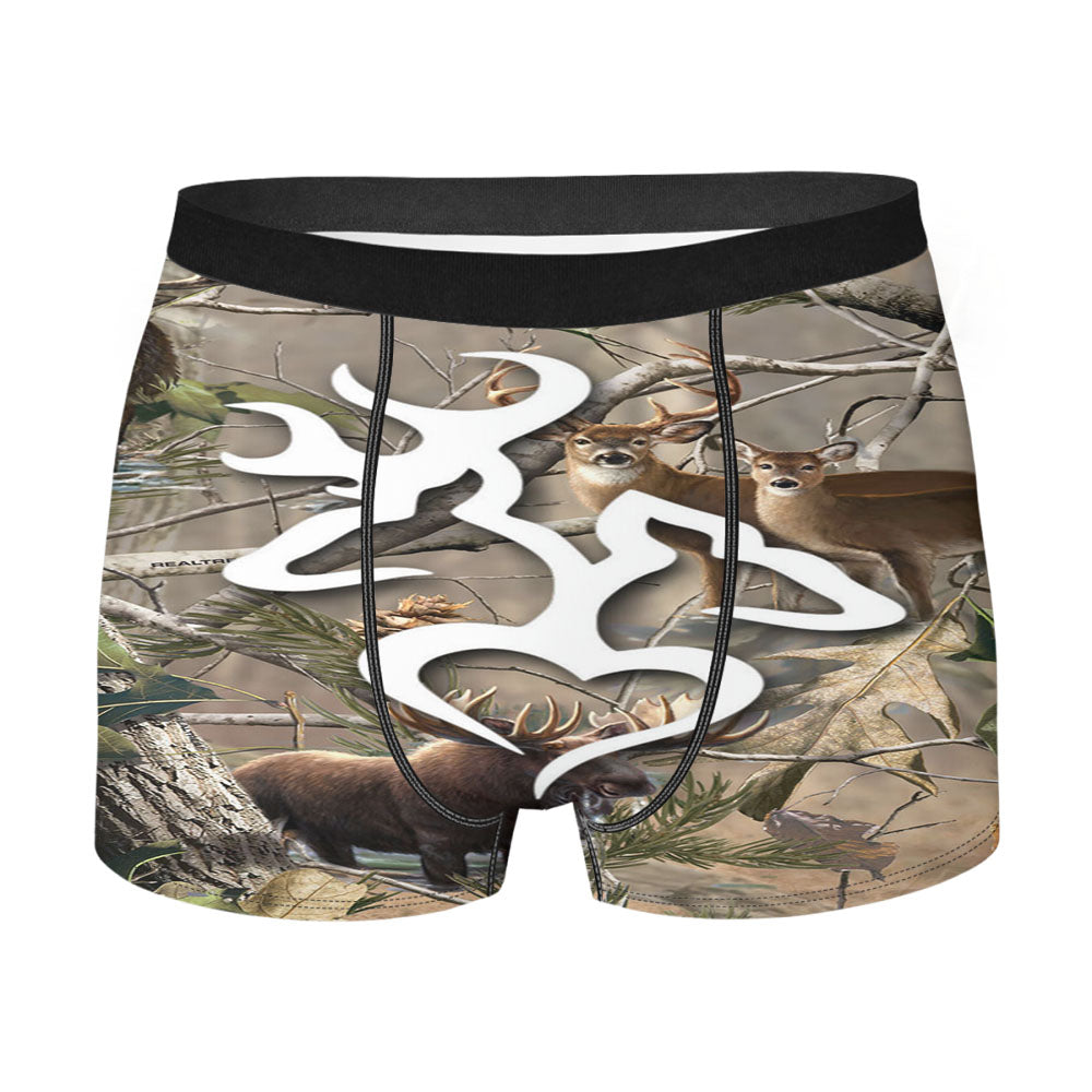 Browning Deer Love Realtree Camo Men's Boxer Briefs