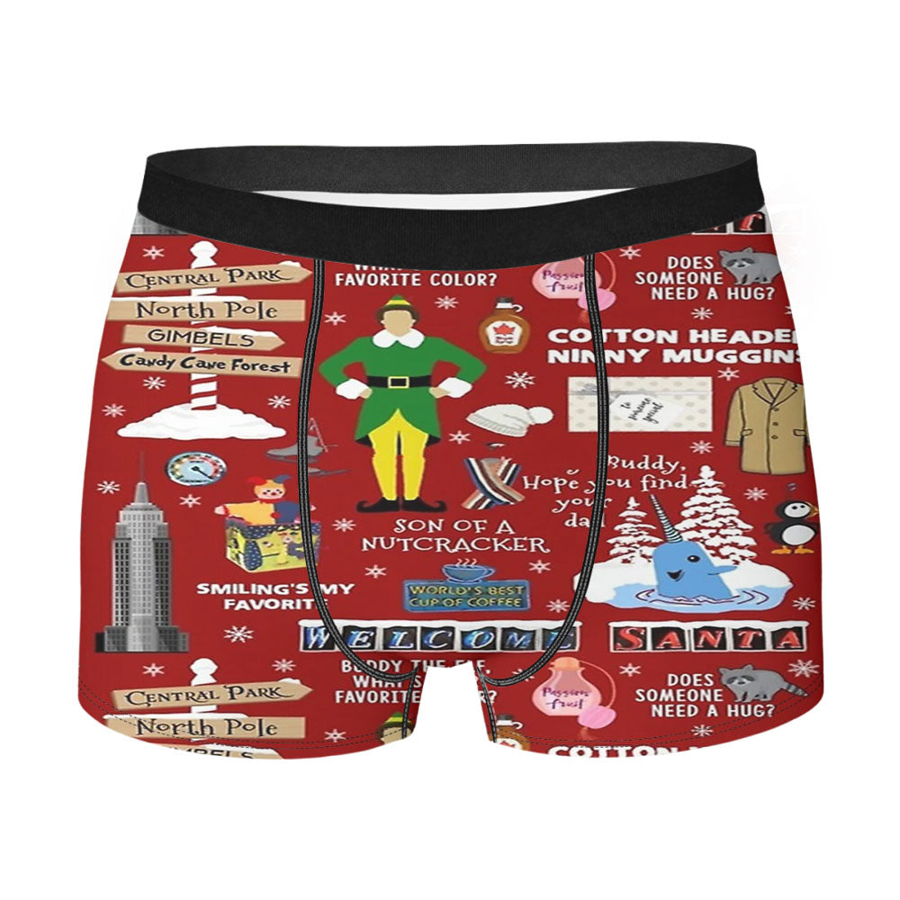 Buddy The Elf Collage Men's Boxer Briefs