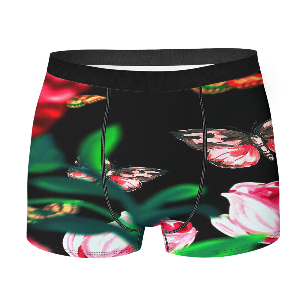 Butterfly Flower Men's Boxer Briefs