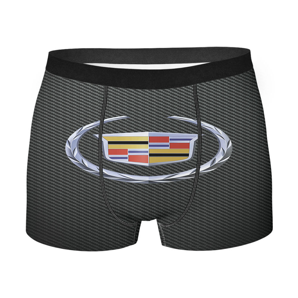 Cadillac Logo Carbon Fiber Men's Boxer Briefs