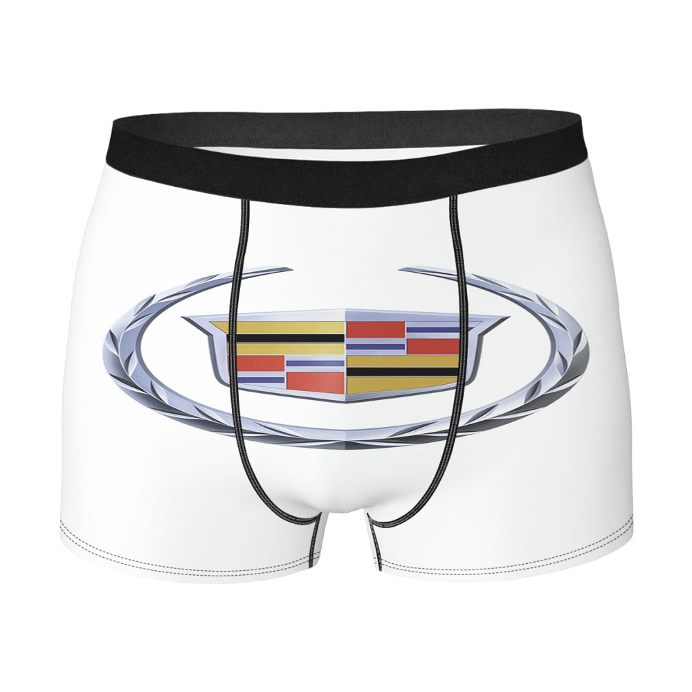 Cadillac Logo White Men's Boxer Briefs