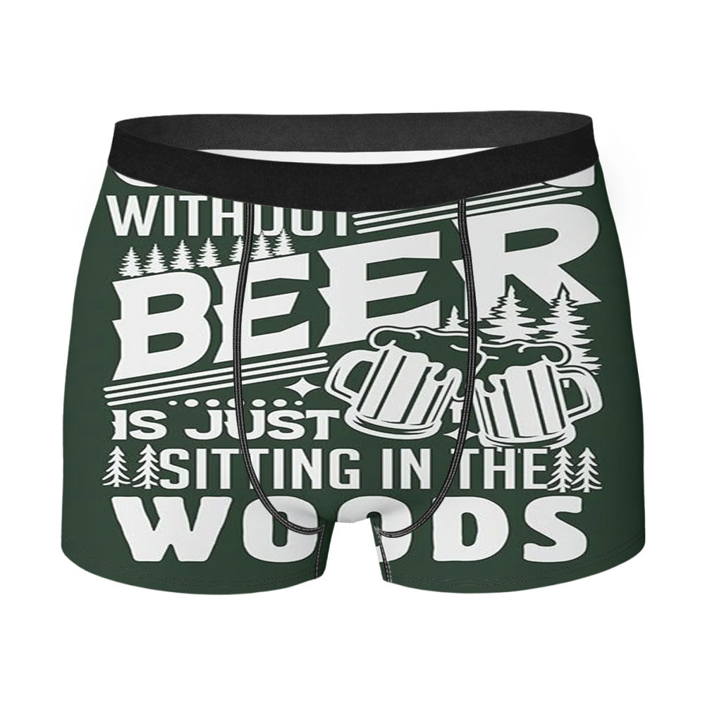 Camping Without Beer Men's Boxer Briefs