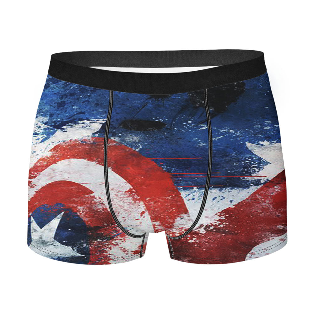Captain America By Melissa Smith Men's Boxer Briefs