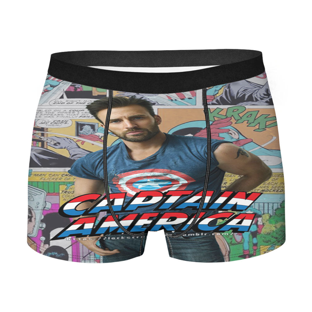 Captain America C Men's Boxer Briefs