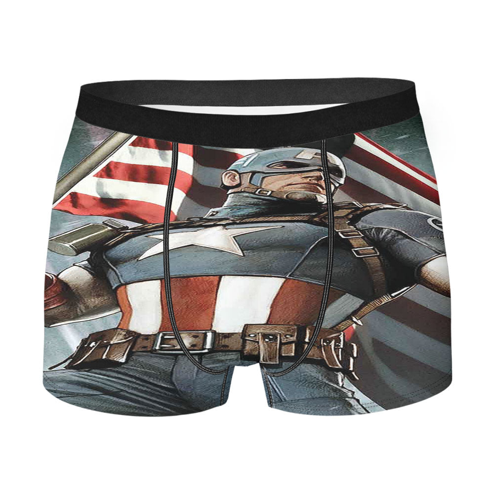 Captain America Cover Men's Boxer Briefs