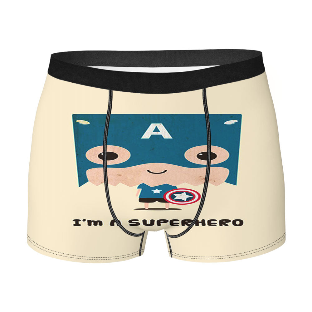 Captain America Kid Vector Men's Boxer Briefs