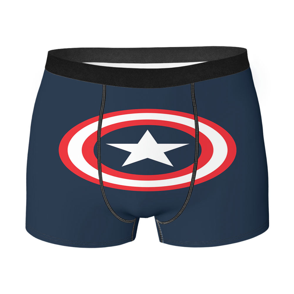 Captain America Logo Men's Boxer Briefs