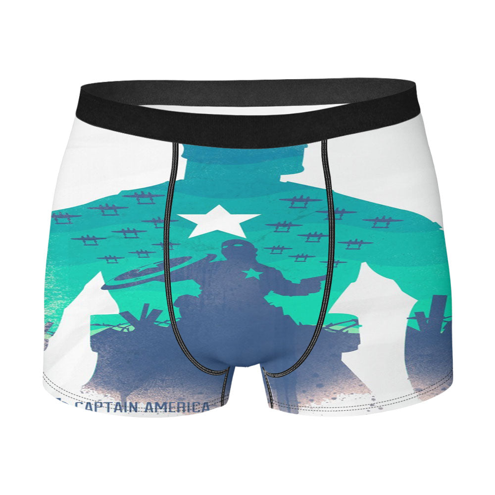Captain America Minimalist Men's Boxer Briefs