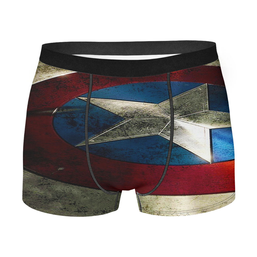 Captain America Shield Damaged Men's Boxer Briefs