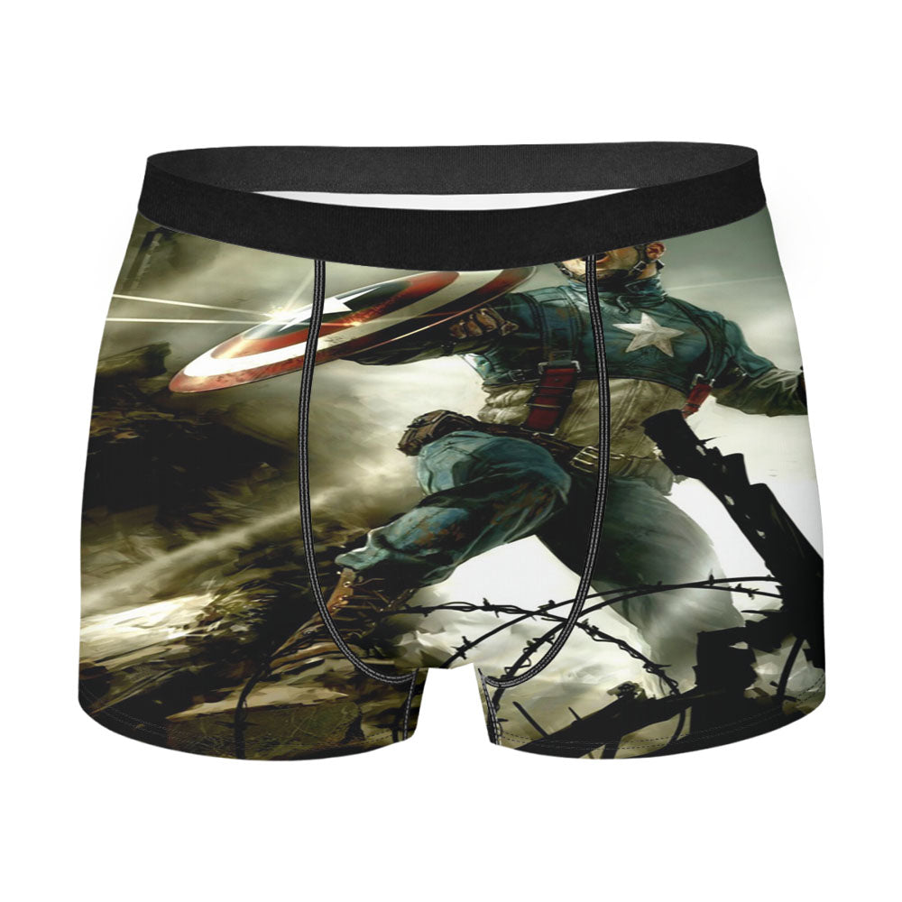 Captain America Shield Defend Men's Boxer Briefs