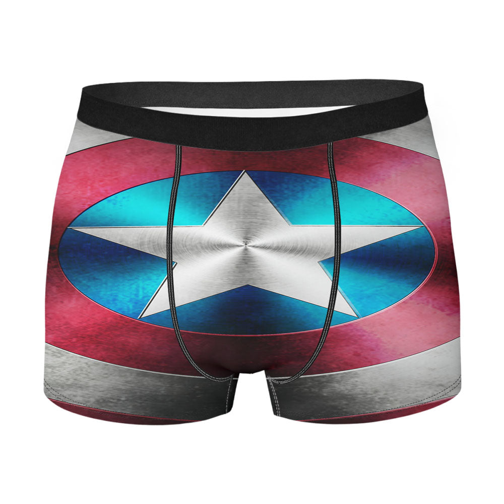 Captain America Shield Inspired Men's Boxer Briefs