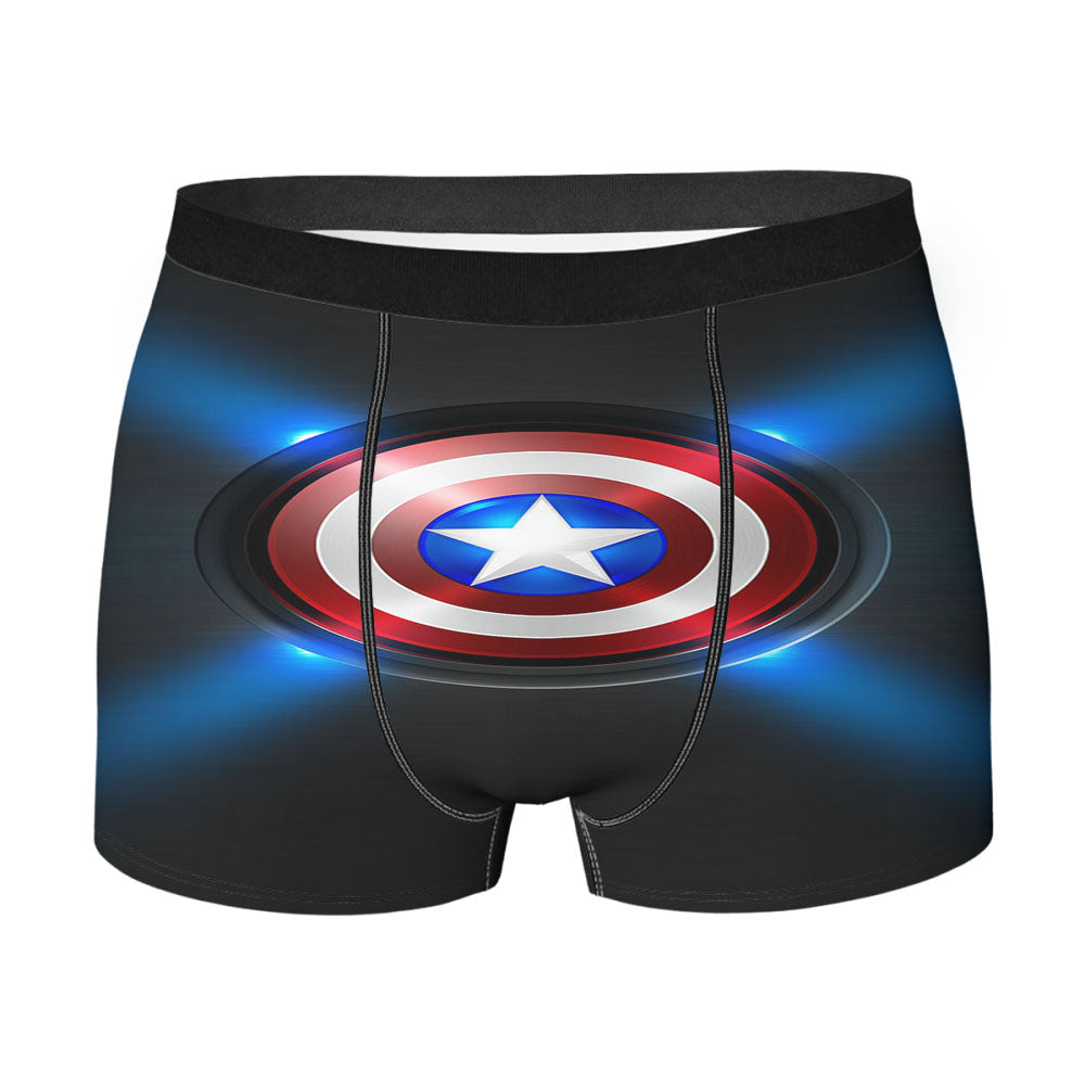 Captain America Shield Wallpaper Men's Boxer Briefs