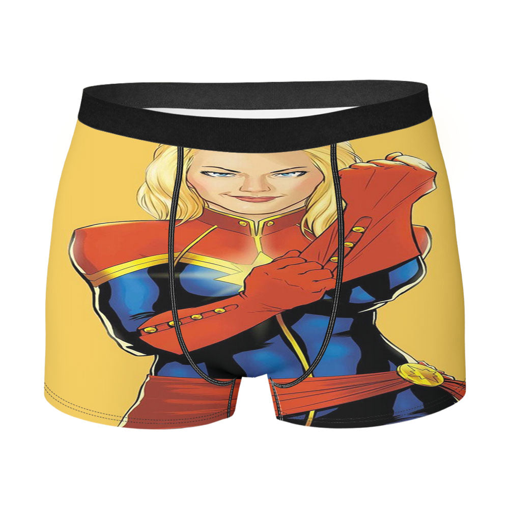 Captain Marvel Animated Poster Men's Boxer Briefs