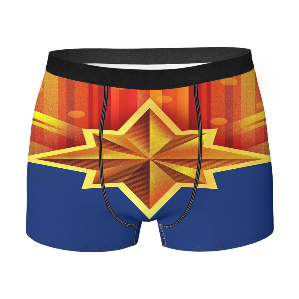 Captain Marvel Chest Star Art Men's Boxer Briefs