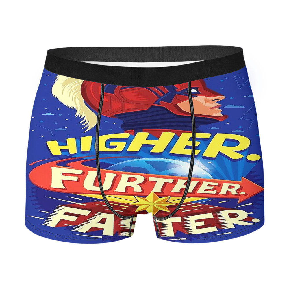 Captain Marvel Higher Further Faster Men's Boxer Briefs