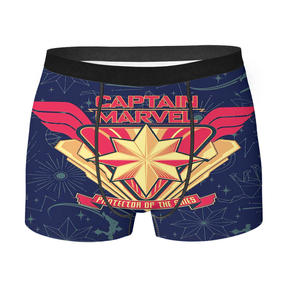 Captain Marvel Logo Poster Men's Boxer Briefs