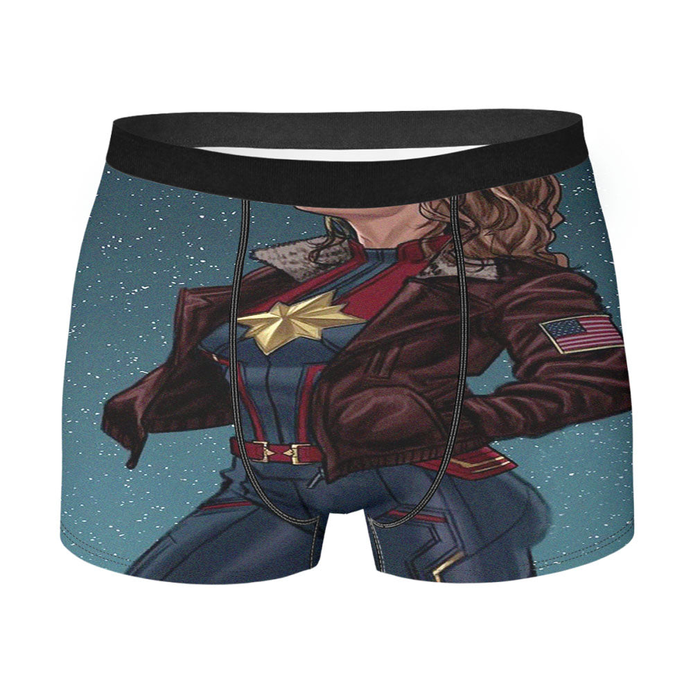 Captain Marvel Night Illustrator Men's Boxer Briefs