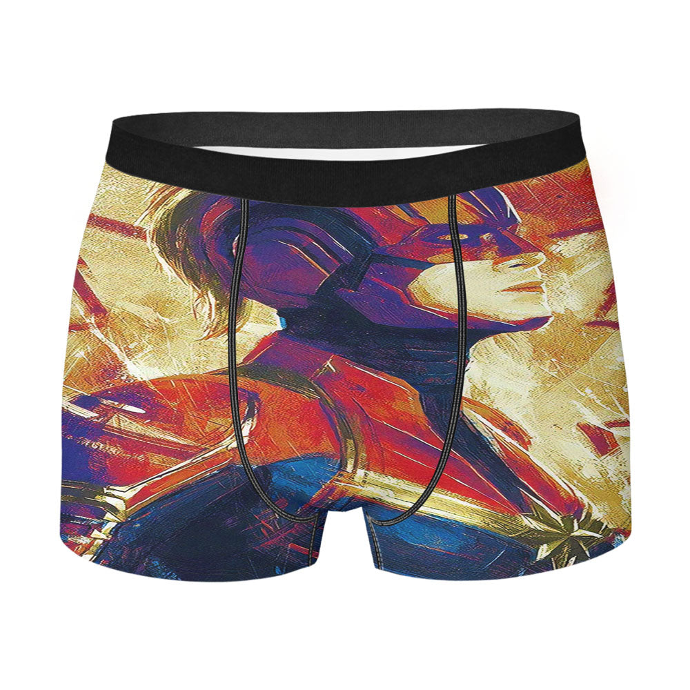 Captain Marvel Paint Men's Boxer Briefs