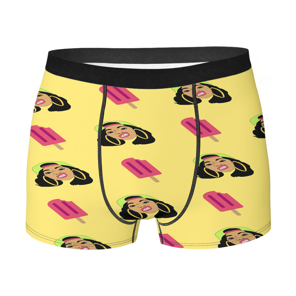 Cardi B Ice Cream Pattern Men's Boxer Briefs