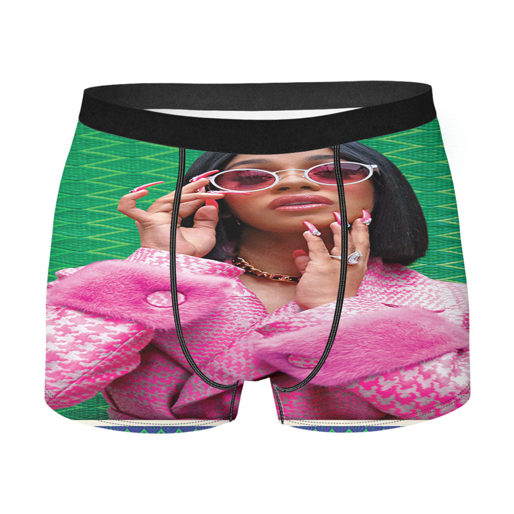 Cardi B Newyork Pattern Men's Boxer Briefs