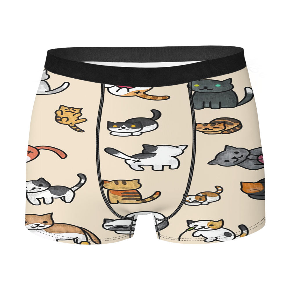 Cats Cartoon Pattern Men's Boxer Briefs